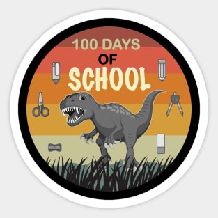 funny 100 days of school teachers design Sticker